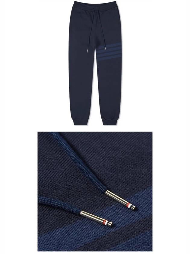 Men's Diagonal Loop Back Track Pants Navy - THOM BROWNE - BALAAN 5