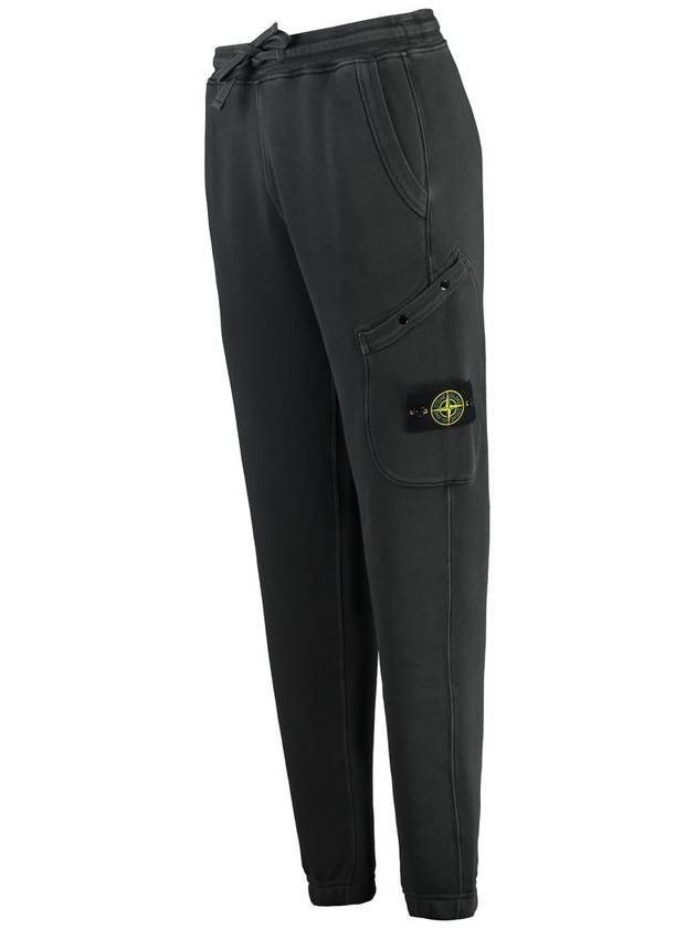 Cotton Cargo Jogging Pants Lead Grey - STONE ISLAND - BALAAN 4