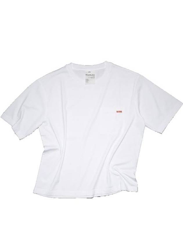 Logo Patch Short Sleeve T-Shirt White - ACNE STUDIOS - BALAAN 5