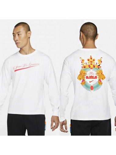 01DM2465100X LeBronLion Max 90 Long Sleeve TShirtWhite - NIKE - BALAAN 1