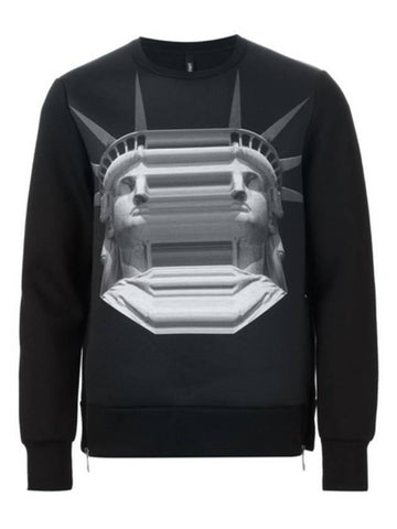 Statue Of Liberty Bomberfit Sweatshirt Black - NEIL BARRETT - BALAAN 1