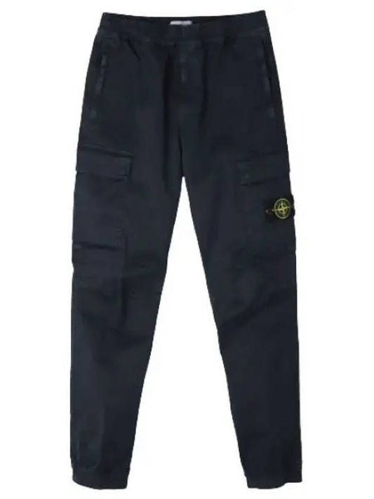 Old Effect Stretch Broken Twill Cotton Cargo Pants Regular Tapered Fit Men s - STONE ISLAND - BALAAN 1