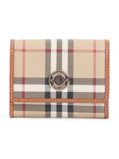 Check Half Wallet Beige - BURBERRY - BALAAN 2