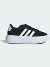 Women s Grand Court Platform Suede Low Top Sneakers Black - ADIDAS - BALAAN 2