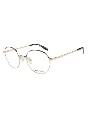 Eyewear Round Metal Eyeglasses Gold - ALEXANDER MCQUEEN - BALAAN 1