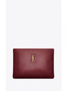 Large Calypso Zipped Clutch Bag Rouge Merlot - SAINT LAURENT - BALAAN 2