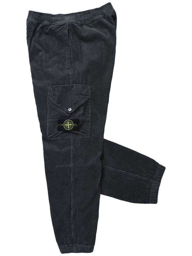 Corduroy Cotton Cargo Straight Pants Grey - STONE ISLAND - BALAAN 4