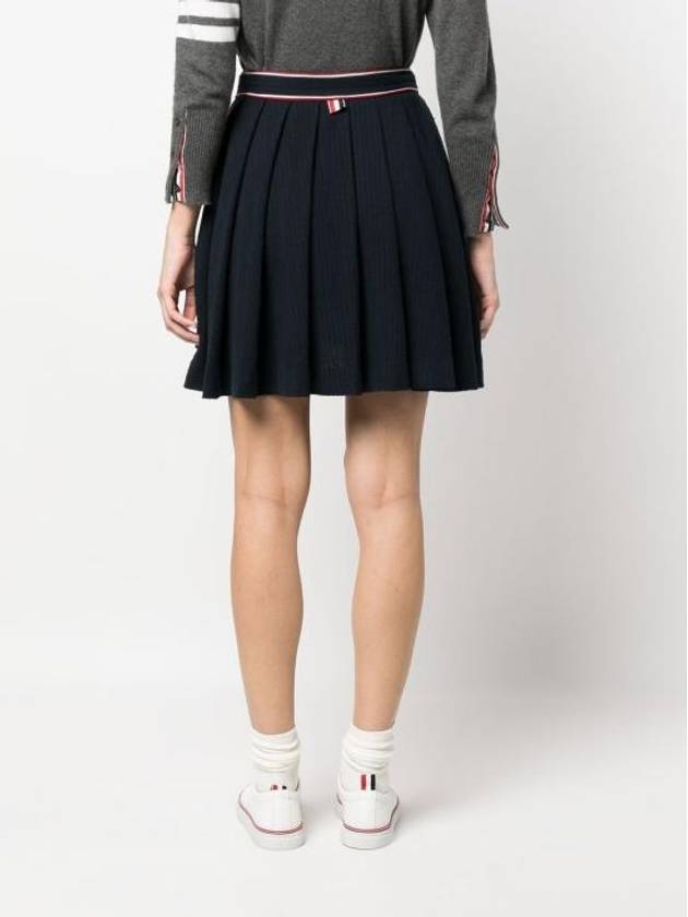 University Striped Mini Pleated Skirt Navy - THOM BROWNE - BALAAN 5