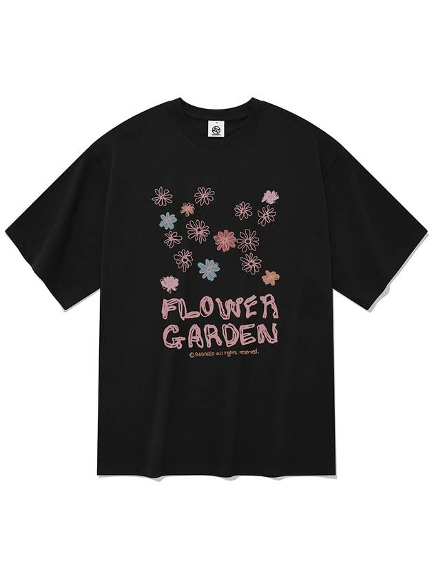 Flower Garden Short Sleeve T Shirt Black - RADINEO - BALAAN 1