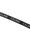 Medium Double Ring Jacquard Leather Belt Black - CELINE - BALAAN 8