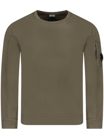 Light Fleece Sweatshirt Green - CP COMPANY - BALAAN 1