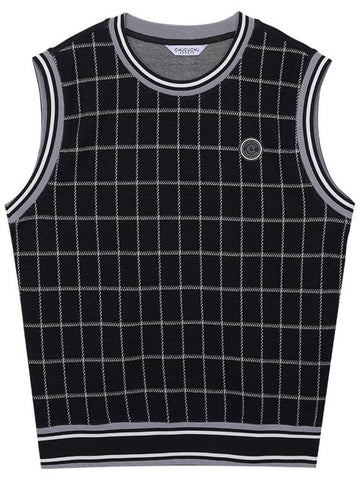 C23FVT009M Pole Check Round Vest - CHUCUCHU - BALAAN 1