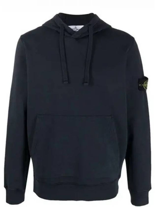 Wappen Patch Cotton Hoodie Navy - STONE ISLAND - BALAAN 2