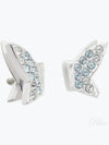 Lilia Stud Butterfly Earrings Silver Blue - SWAROVSKI - BALAAN 2