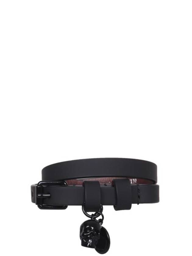 Skull Double Wrap Bracelet Black - ALEXANDER MCQUEEN - BALAAN 2