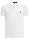 Logo Slim Fit Short Sleeve Polo Shirt White - POLO RALPH LAUREN - BALAAN 3