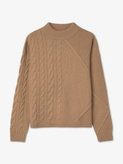 Accordo Cashmere Wool Knit Top Beige - MAX MARA - BALAAN 2