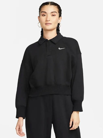 8 part crop sweatshirt DQ5869 010 black WOMENS Asian fit - NIKE - BALAAN 1