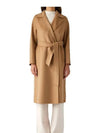 Women's Cles Virgin Wool Single Coat Camel - MAX MARA - BALAAN 7