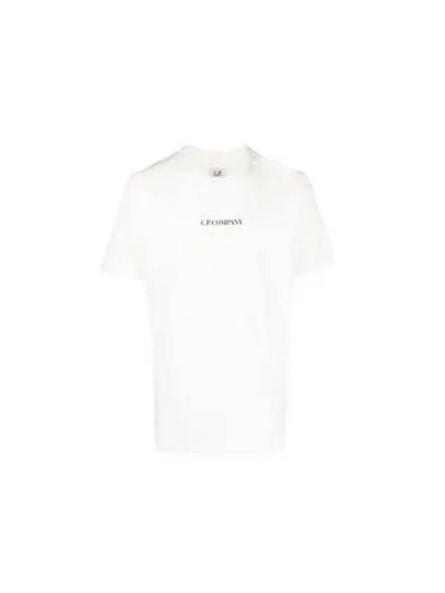 24/1 Jersey Garment Dyed Logo Short Sleeve T-Shirt White - CP COMPANY - BALAAN 2