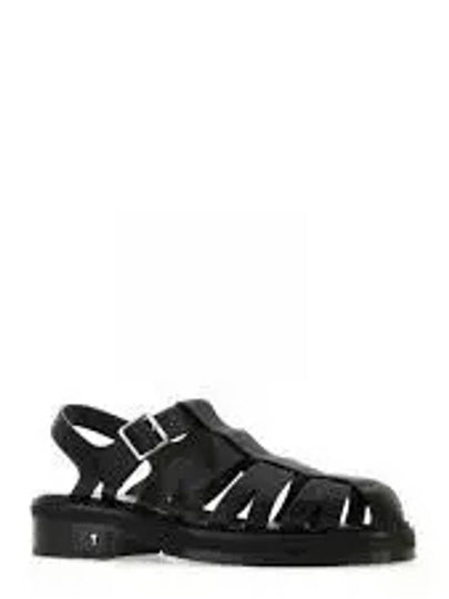 Caged Leather Sandals Black - AMI - BALAAN 2