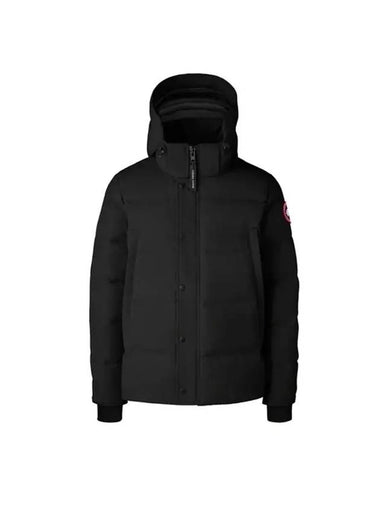 Wyndham Logo Patch Padding Black - CANADA GOOSE - BALAAN 1