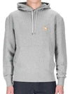 Chillax Fox Patch Classic Hoodie Grey Melange - MAISON KITSUNE - BALAAN 3