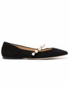 ADE Pearl Suede Flat Black - JIMMY CHOO - BALAAN 1