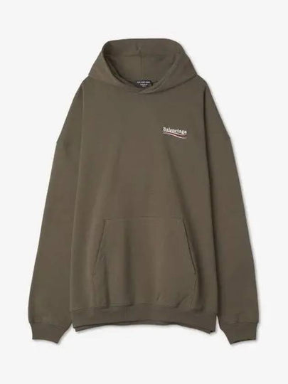 Men's Political Campaign Large Fit Hoodie Khaki - BALENCIAGA - BALAAN 2