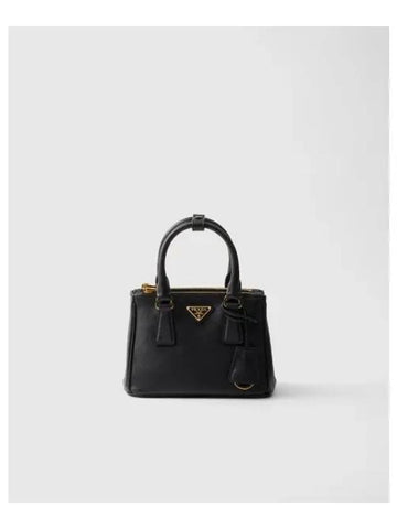 Galleria Saffiano Leather Micro Bag Black 315119 - PRADA - BALAAN 1