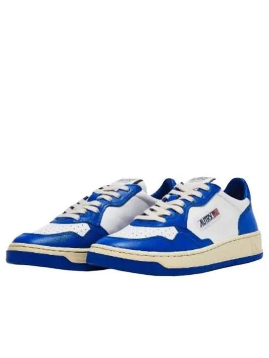 Men's Medalist Low Leather Sneakers Blue - AUTRY - BALAAN 2