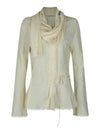 Crepe Scarf Blouse Warm White - ACNE STUDIOS - BALAAN 2