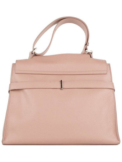 Orciani Sveva Sense Medium Leather Shoulder Bag With Antique Pink Shoulder Strap - ORCIANI - BALAAN 2