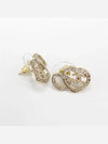 stud earrings metal strass gold crystal - CHANEL - BALAAN 8