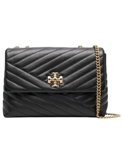 Kira Chevron Convertible Shoulder Bag Black - TORY BURCH - BALAAN 2