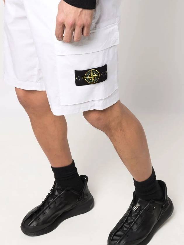 Cargo Bermuda Shorts White - STONE ISLAND - BALAAN 3