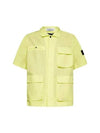 Men's Waffen Short Sleeve Shirt Jacket Lime - STONE ISLAND - BALAAN 2