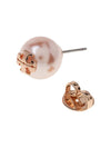 Crystal Pearl Stud Earring Rose - TORY BURCH - BALAAN 6