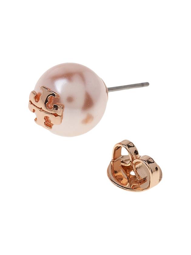 Crystal Pearl Stud Earring Rose - TORY BURCH - BALAAN 6