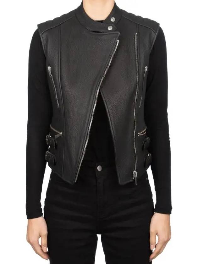 Women s Biker Leather Vest - CELINE - BALAAN 3