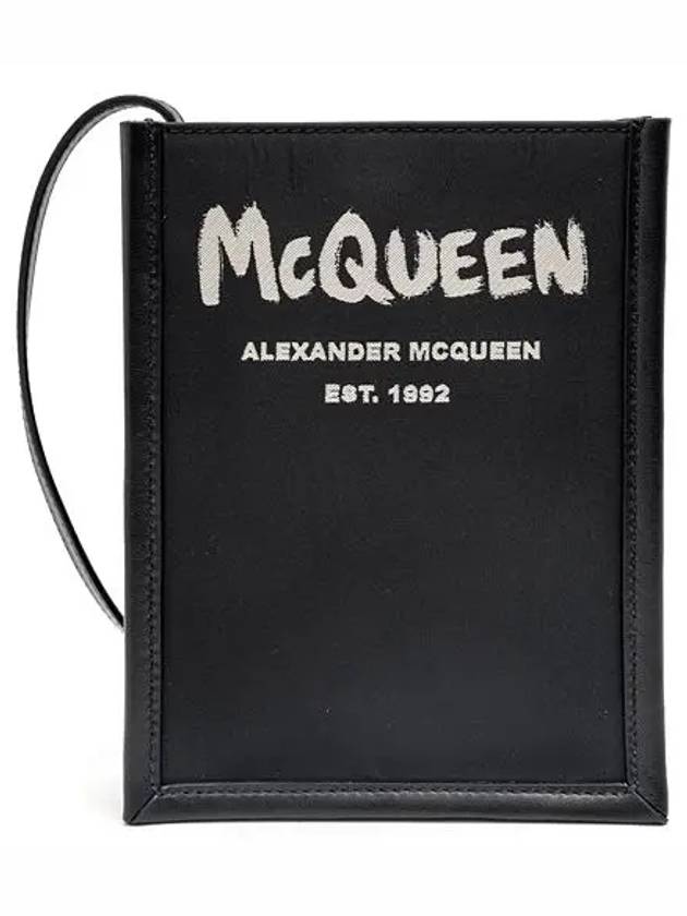 Graffiti Edge Mini Cross Bag Black - ALEXANDER MCQUEEN - BALAAN.