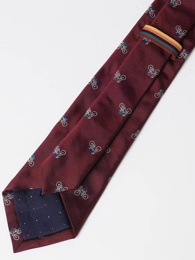 Motif Embroidered Tie Red - PAUL SMITH - BALAAN 3