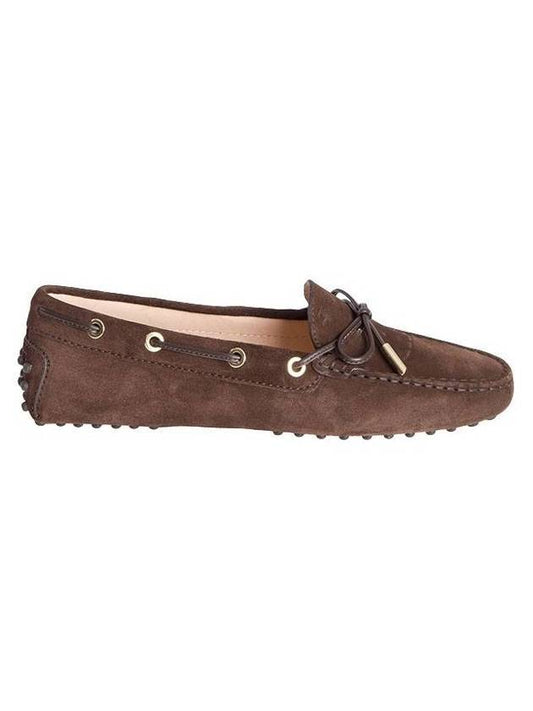 Women's Suede Driving Shoes Brown - TOD'S - BALAAN 1