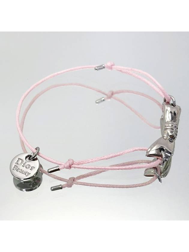 Ribbon Silver Wire Bracelet Pink 4VDIA30968 - DIOR - BALAAN 4