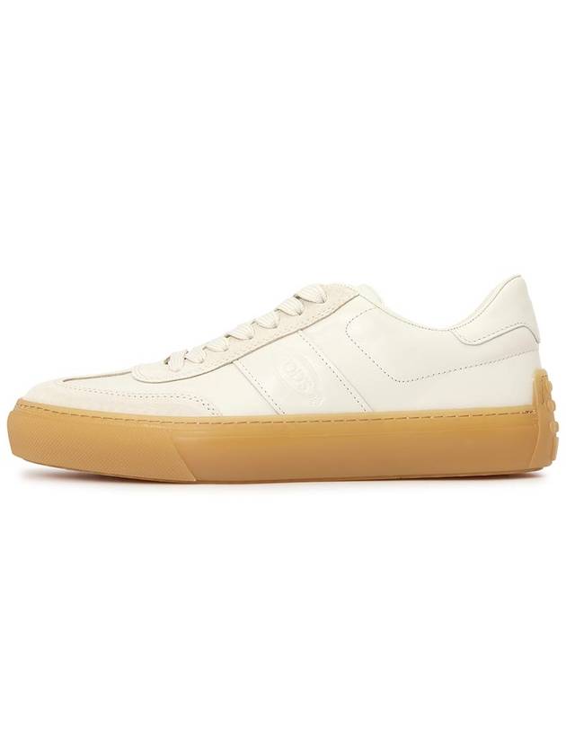 Round Toe Leather Low Top Sneakers White - TOD'S - BALAAN 5