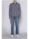 Fox Head Patch Regular Marin Long Sleeve T Shirt Navy Stripes - MAISON KITSUNE - BALAAN 4