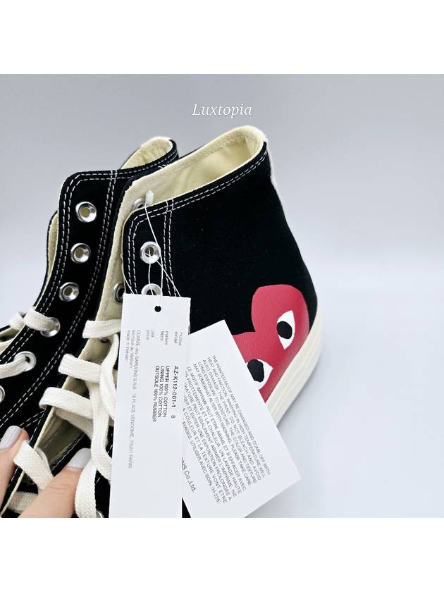 Chuck Taylor x Comme des Gar?ons Play 1970s High Top Sneakers Black - CONVERSE - BALAAN 6