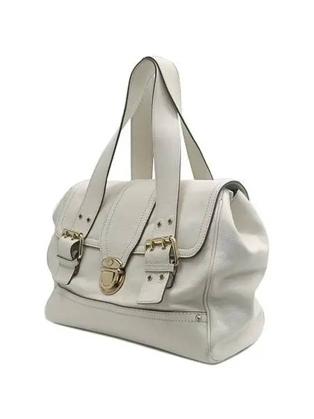 Ivory leather gold embellished tote bag - MARC JACOBS - BALAAN 3