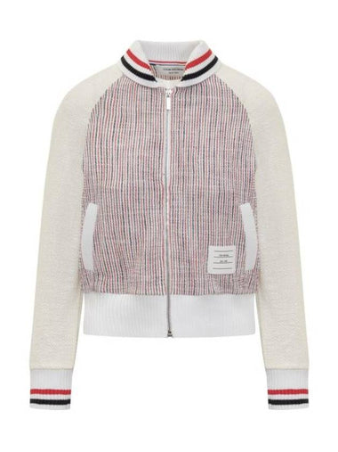 Logo Stripe Bomber Jacket - THOM BROWNE - BALAAN 1