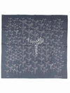 NO 1 Chevron Pattern Silk Scarf Gray - GOYARD - BALAAN 1